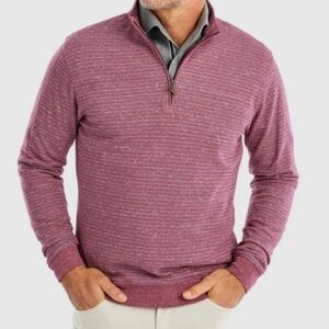 johnnie-O Maroon Quarter-Zip Pullover